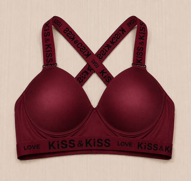 Kiss & Kiss Ladies Cross-Back Push-Up Bra