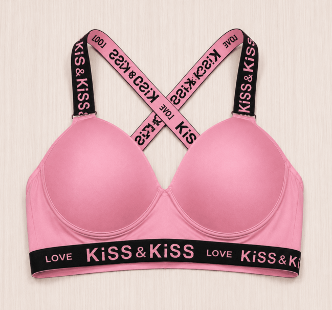 Kiss & Kiss Ladies Cross-Back Push-Up Bra